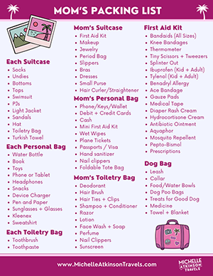 Mom's Packing List